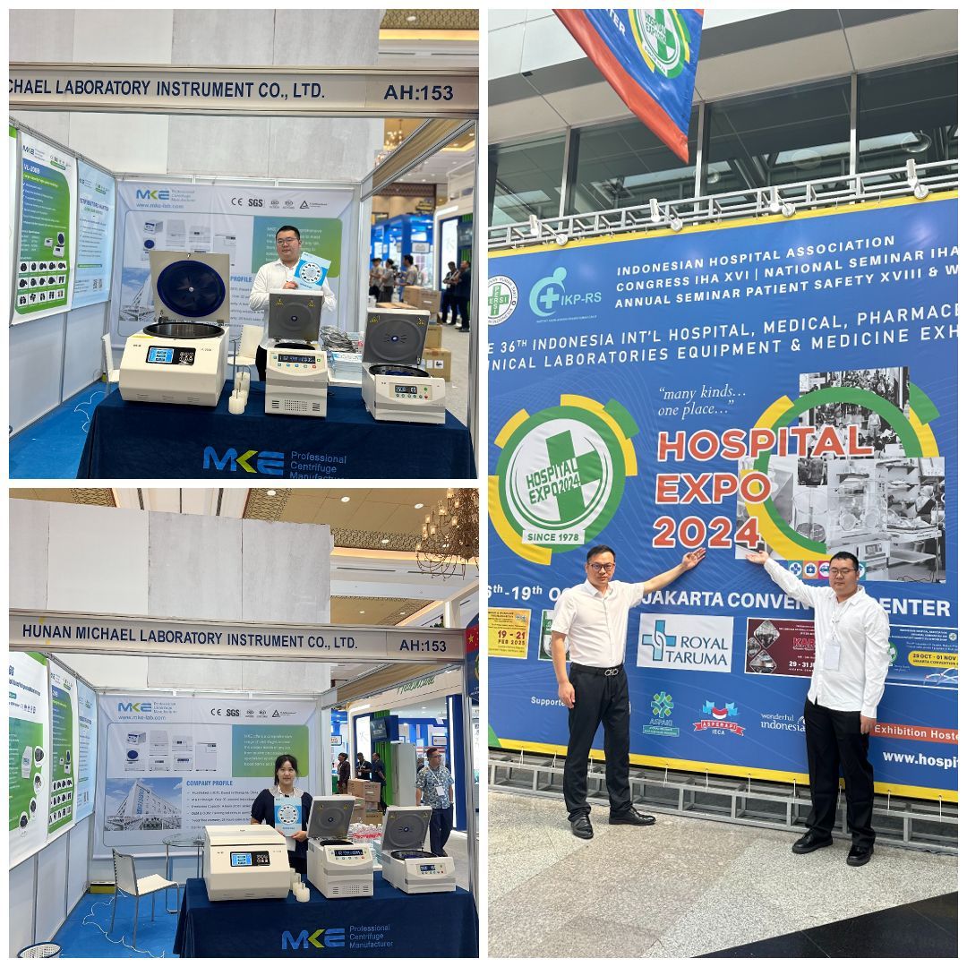 MKE LAB በኢንዶኔዥያ ሆስፒታል ኤክስፖ 2024፡ የላቀ ሴንትሪፉጅ መፍትሄዎችን 1 ማሳየት